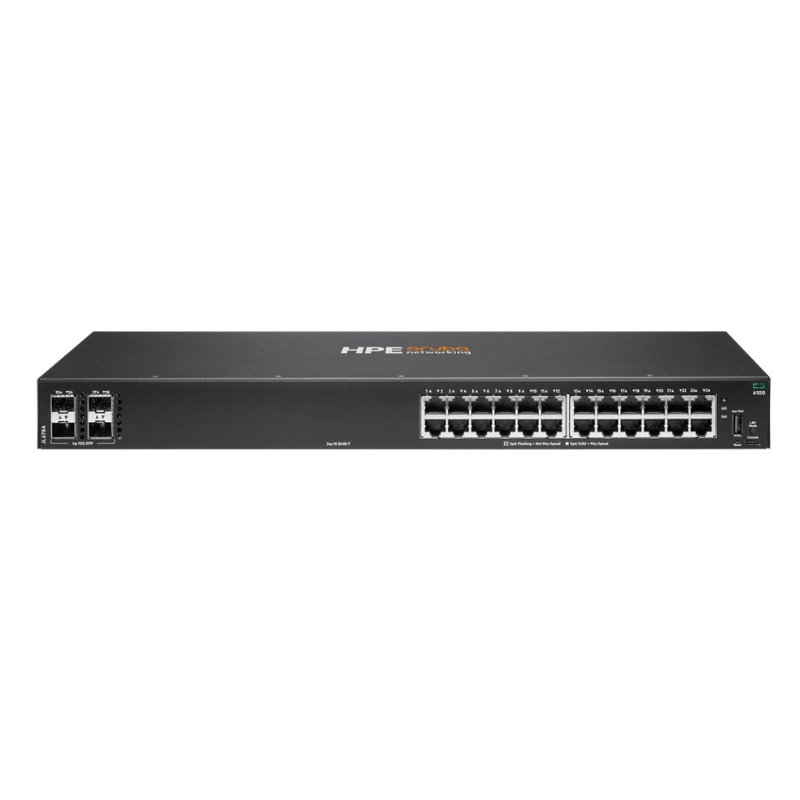 Commutateur PoE géré 28 ports HPE Aruba Networking 6100 24G Class4 PoE 4SFP