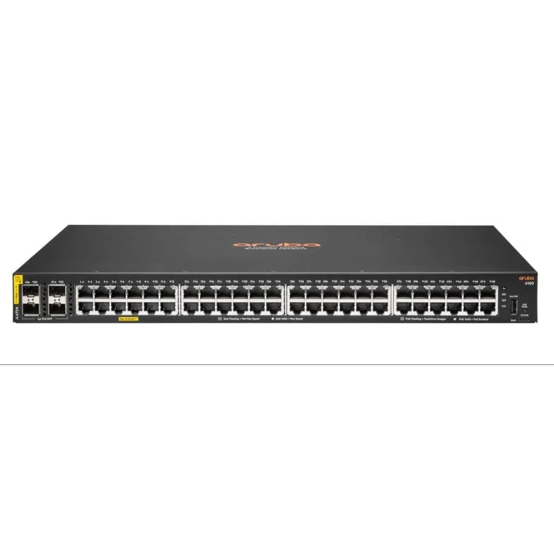 Commutateur HPE Aruba Networking 6100 48G PoE Classe 4 (JL675A) – Commutateur Gigabit administré à 48 ports