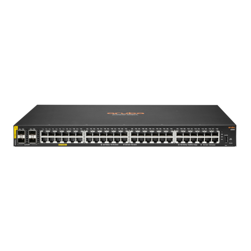 Commutateur géré PoE+ 52 ports – HPE Aruba Networking CX 6000 48G Classe 4 PoE 4SFP 370W – Image 2
